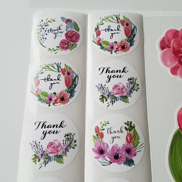 56 pcs Flower Design Thank You Stickers - Picture 14 of 17